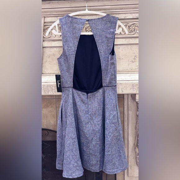 NWT Lulus Navy Backless A-Line Dress Size Medium - Picture 2 of 6